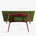 Elegant Brown Framed Table with Natural Sintered Stone and Ash Wood Finish fmbs-008