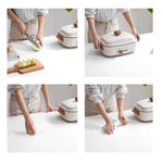 Elegant Brown Frame Table with Natural Sintered Stone and Glass Top, Ash Wood Design fmbs-010