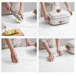 Sophisticated Glossy White Sintered Stone Table - Modern Elegance for Your Home fmbs-011