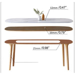 Elegant Natural Brown Black Table with Sintered Stone and Ash Wood Finish fmbs-012