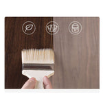 Elegant Brown Natural Black Ash Wood Table with Sintered Stone Top fmbs-013