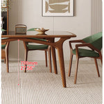 Premium Handmade Natural Ash Wood Dining Table - Brown Finish fmbs-014