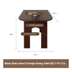 Sleek Ash Wood & Sintered Stone Dining Table – Modern Elegance for Your Home fme-3124