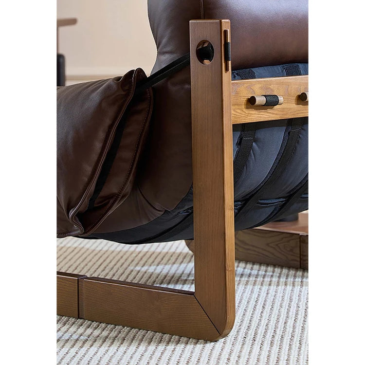 Luxurious Genuine Leather Chair - Stylish Comfort for Modern Living Rooms fme-3130