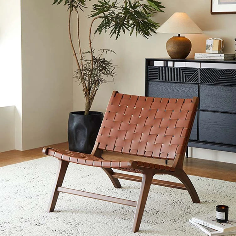 Stylish Faux Leather Lounge Chair – Modern Design for Cozy Living Spaces fme-3131