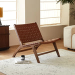 Stylish Faux Leather Lounge Chair – Modern Design for Cozy Living Spaces fme-3131