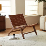 Stylish Faux Leather Lounge Chair – Modern Design for Cozy Living Spaces fme-3131