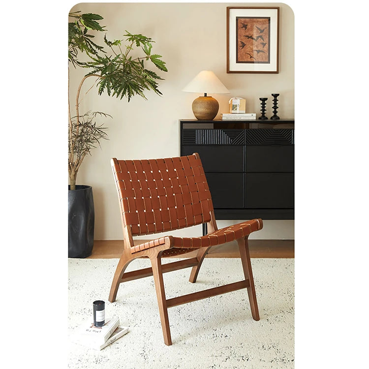 Stylish Faux Leather Lounge Chair – Modern Design for Cozy Living Spaces fme-3131