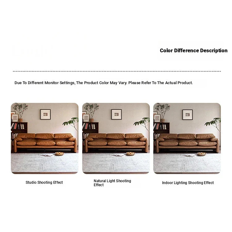 Vintage Brown Sofa, 2/3-Seater Oil-Waxed Genuine Leather Couch with Pine Frame, Wingback Design and Thick Headrest for Living Room fme-3133
