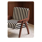 Stylish Striped Accent Chair with Wooden Frame - Perfect for Modern Living Rooms and Cozy Nooks fme-3134