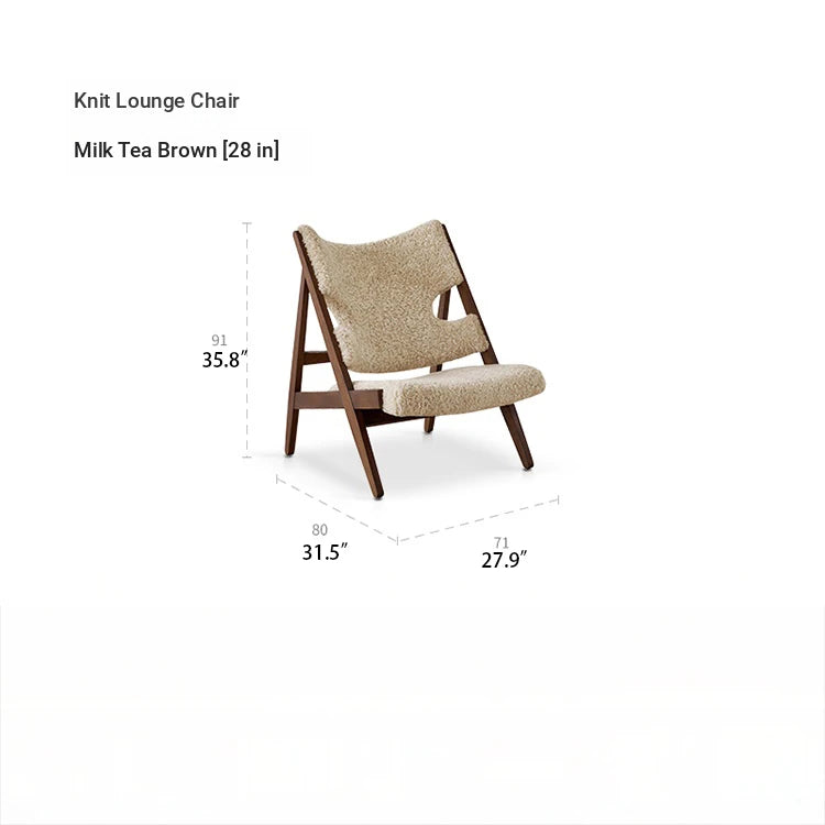 Stylish Cashmere Ash Wood Chair for Cozy Living Spaces - Perfect for Reading and Relaxation fme-3136