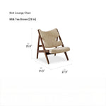 Stylish Cashmere Ash Wood Chair for Cozy Living Spaces - Perfect for Reading and Relaxation fme-3136
