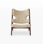 Stylish Cashmere Ash Wood Chair for Cozy Living Spaces - Perfect for Reading and Relaxation fme-3136