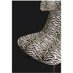 Stylish Corduroy Zebra Print Accent Chair for Modern Living Spaces - Eye-Catching Design and Comfort fme-3138