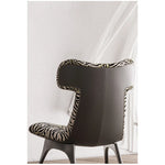 Stylish Corduroy Zebra Print Accent Chair for Modern Living Spaces - Eye-Catching Design and Comfort fme-3138