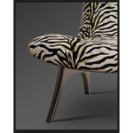 Stylish Corduroy Zebra Print Accent Chair for Modern Living Spaces - Eye-Catching Design and Comfort fme-3138