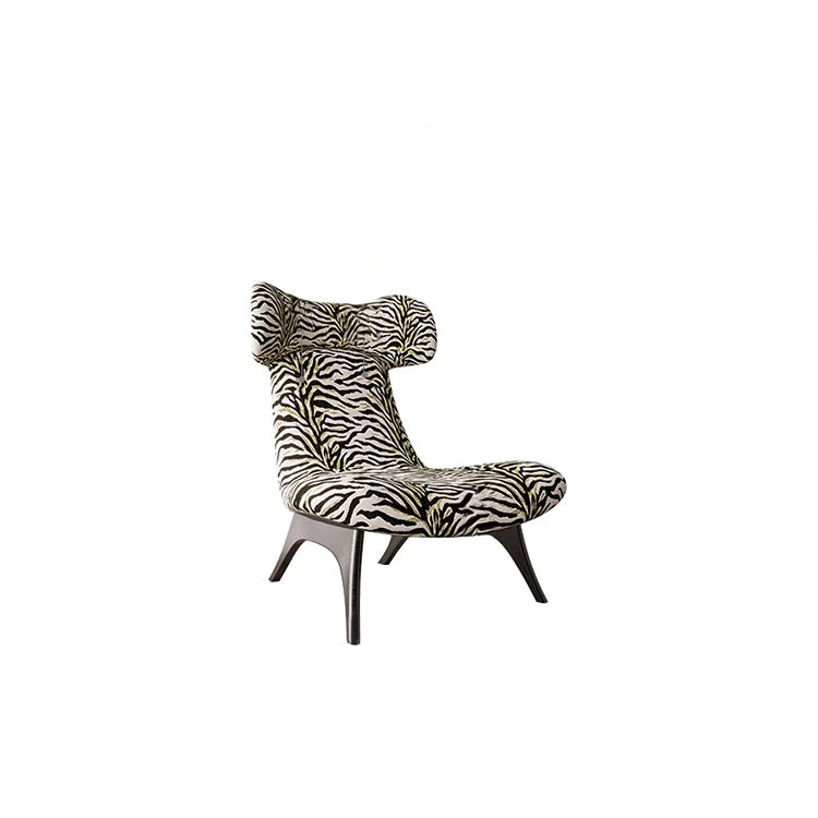 Stylish Corduroy Zebra Print Accent Chair for Modern Living Spaces - Eye-Catching Design and Comfort fme-3138