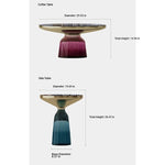 Stylish Tempered Glass Tea Table Set - Modern Living Room Accent Furniture for Chic Interiors fmfd-5054