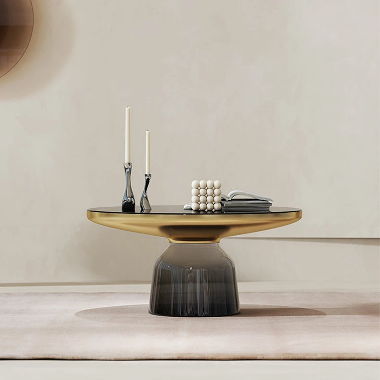 Stylish Tempered Glass Tea Table Set - Modern Living Room Accent Furniture for Chic Interiors fmfd-5054