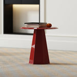 Stylish Modern Red Tea Table with Multi-layer Board Design for Living Room Decor fmfd-5055