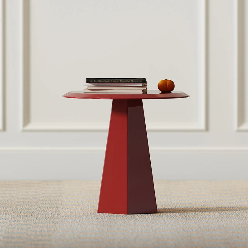 Stylish Modern Red Tea Table with Multi-layer Board Design for Living Room Decor fmfd-5055