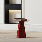 Stylish Modern Red Tea Table with Multi-layer Board Design for Living Room Decor fmfd-5055