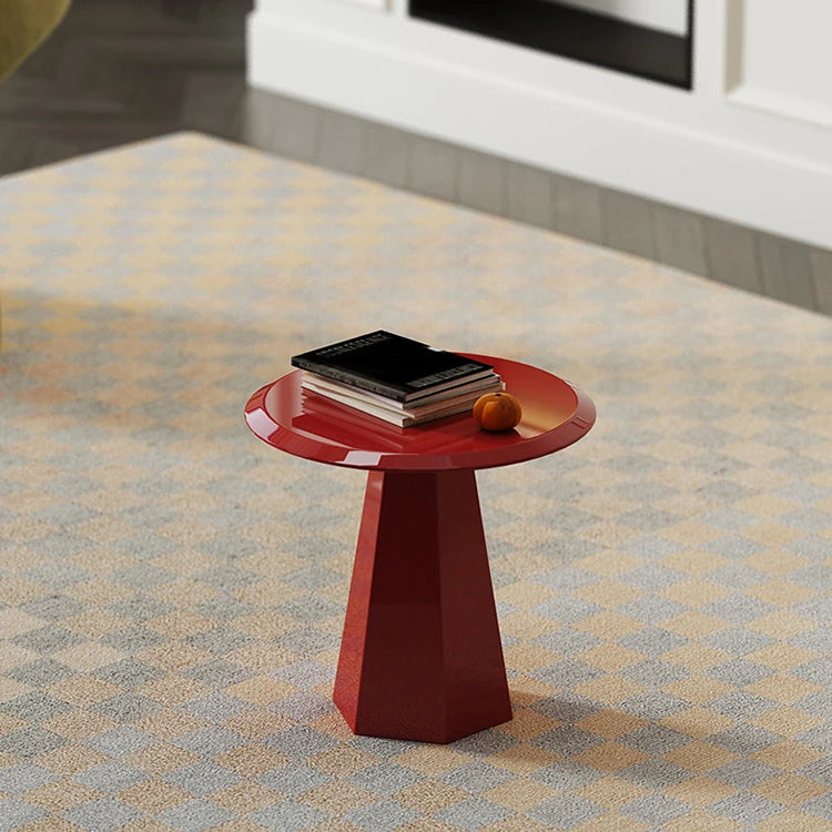Stylish Modern Red Tea Table with Multi-layer Board Design for Living Room Decor fmfd-5055