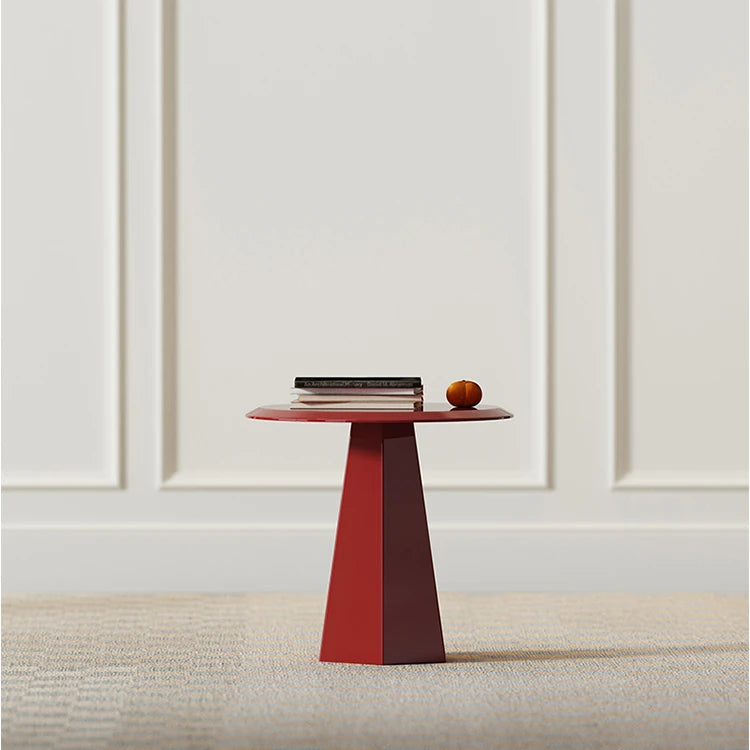Stylish Modern Red Tea Table with Multi-layer Board Design for Living Room Decor fmfd-5055