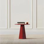 Stylish Modern Red Tea Table with Multi-layer Board Design for Living Room Decor fmfd-5055