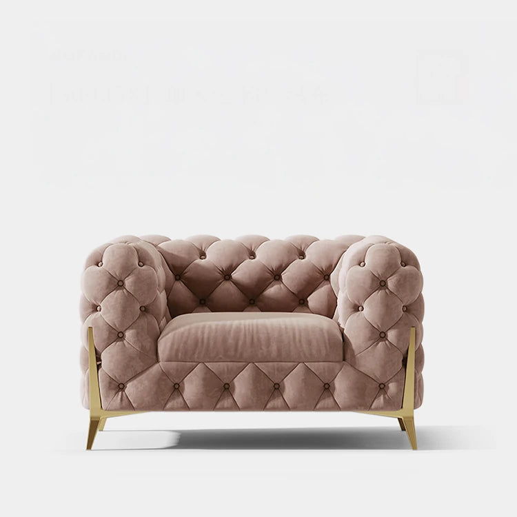Chic Blue Velvet Sofa with Pine Stainless Frame - Modern Design for Cozy Living Rooms fmfd-5060