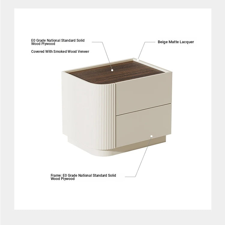 Stylish Multi-Layer Board Bedside Cupboard for Modern Home Décor - Sleek Storage Solution fmfd-5062