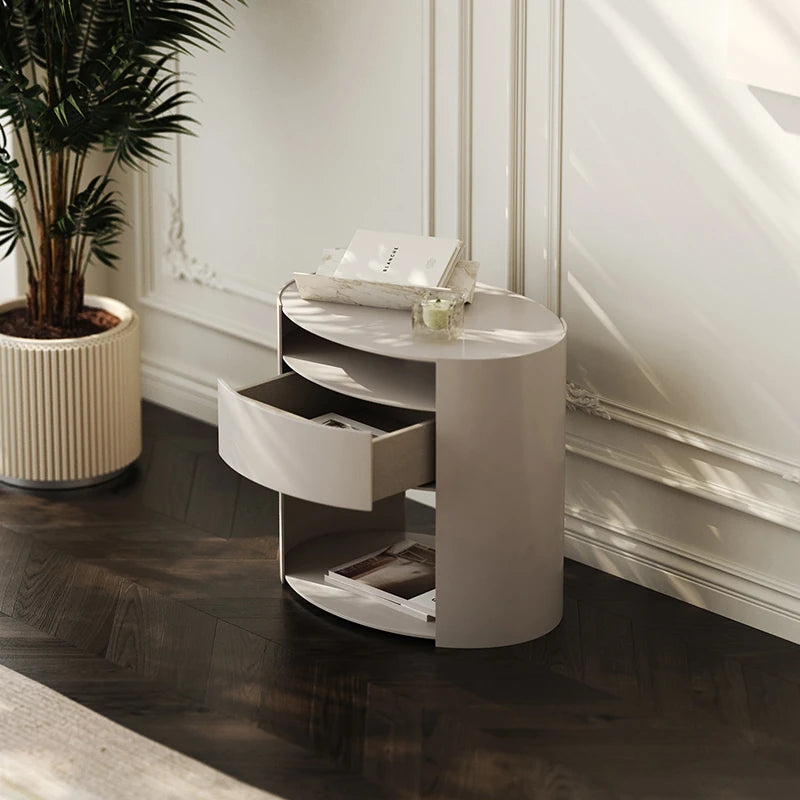 Sleek Modern Bedside Cupboard with Multi-Layer Board Design – Stylish Nightstand for Any Bedroom fmfd-5064