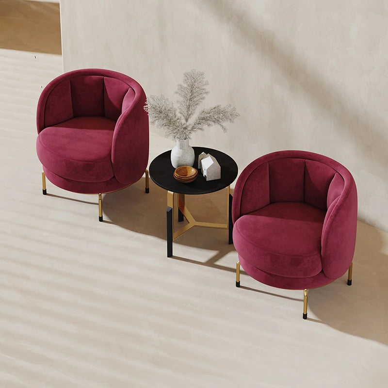 Modern Solid Wood Accent Chair in Stylish Burgundy - Perfect for Contemporary Living Spaces fmfd-5065