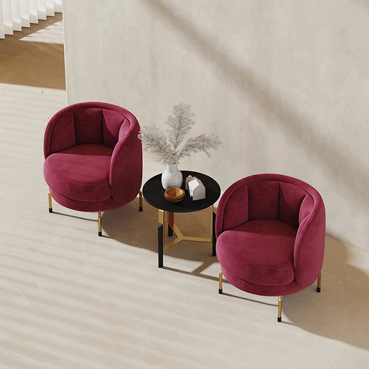 Modern Solid Wood Accent Chair in Stylish Burgundy - Perfect for Contemporary Living Spaces fmfd-5065