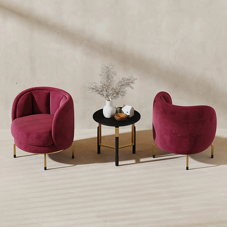 Modern Solid Wood Accent Chair in Stylish Burgundy - Perfect for Contemporary Living Spaces fmfd-5065