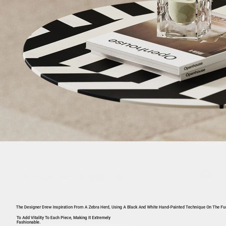 Modern Multi-Layer Board Tea Table with Stylish Black and White Design - Perfect for Living Room Decor fmfd-5066