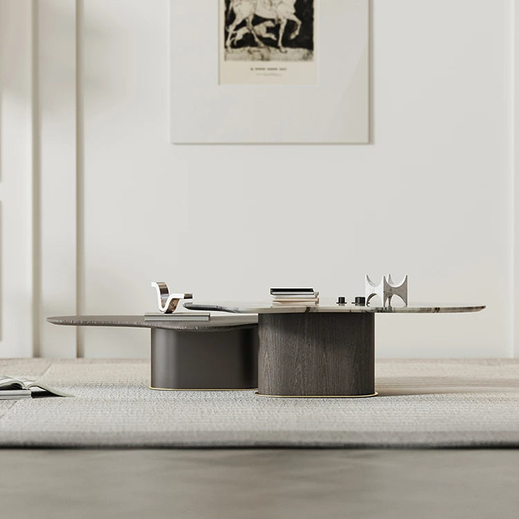 Stylish Marble Multi-Layer Coffee Table - Modern Design for Elegant Living Spaces fmfd-5075