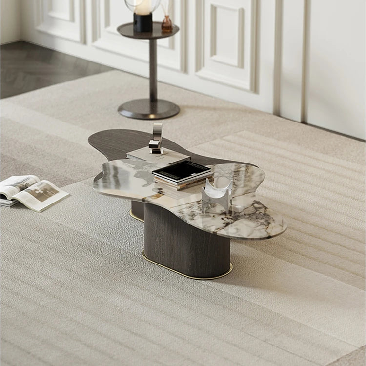 Stylish Marble Multi-Layer Coffee Table - Modern Design for Elegant Living Spaces fmfd-5075