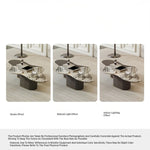 Stylish Marble Multi-Layer Coffee Table - Modern Design for Elegant Living Spaces fmfd-5075