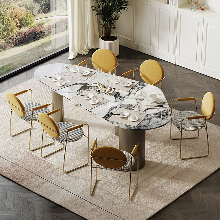 Stylish Modern Dining Chair - Comfortable Upholstered Design with Gold Accents - Perfect for Elegant Home Decor fmfd-5078-ch