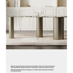 Elegant Marble Dining Table - Modern Oval Design for Stylish Dining Spaces fmfd-5078