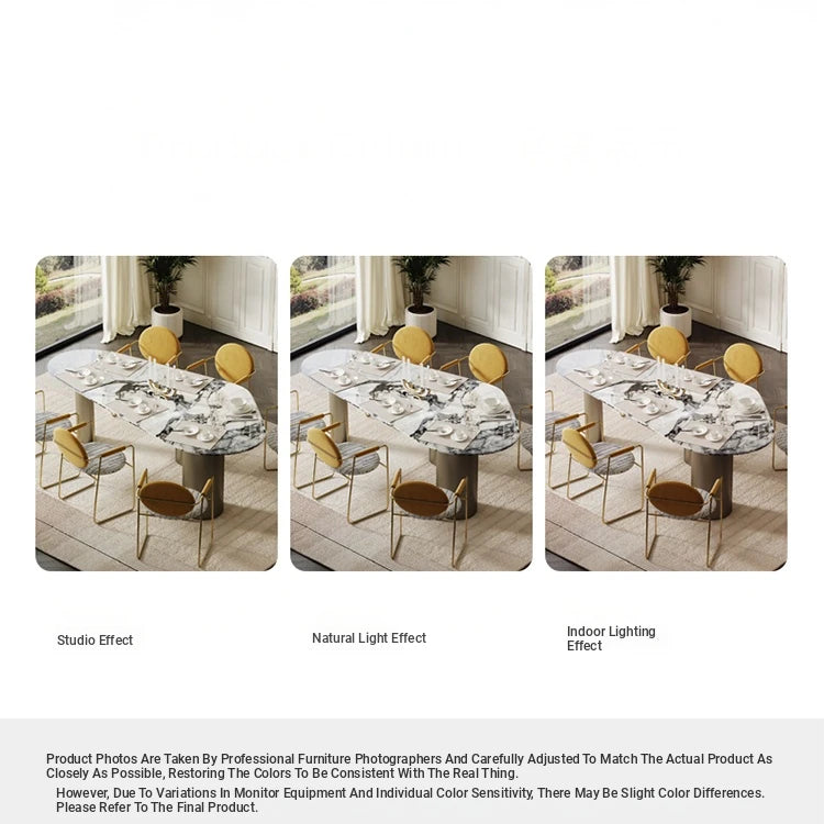 Elegant Marble Dining Table - Modern Oval Design for Stylish Dining Spaces fmfd-5078