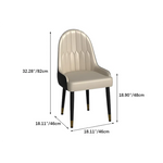 Elegant Faux Leather Dining Chair Set - Modern Comfort and Style fmsf-768
