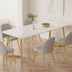 Elegant Faux Leather Dining Chair Set with Gold Legs - Modern Comfort and Style fmsf-769-ch