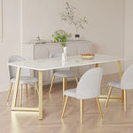 Elegant Faux Leather Dining Chair Set with Gold Legs - Modern Comfort and Style fmsf-769-ch