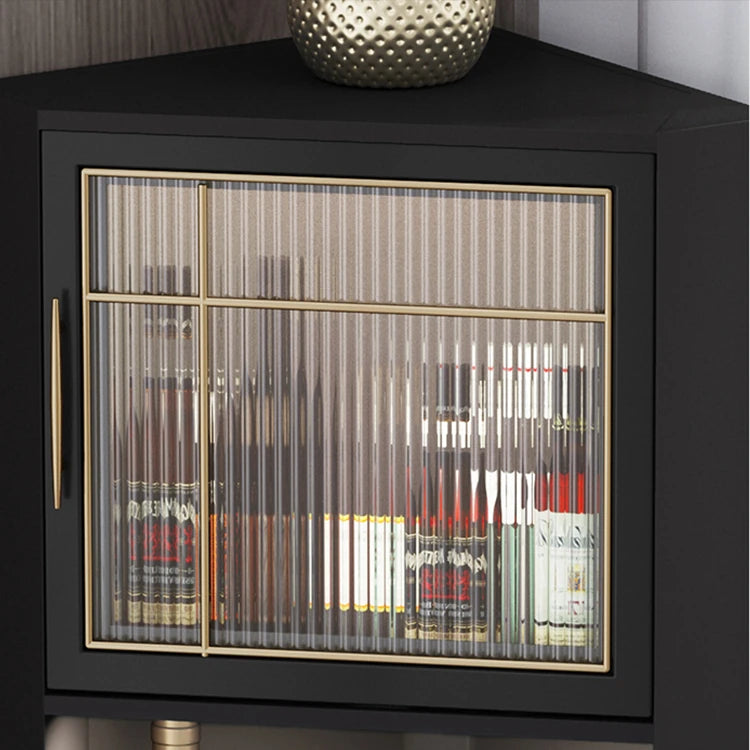 Stylish Multi-layer Board and Glass Cabinet with Stainless Accents – Perfect for Modern Living Spaces fmsjj-4200