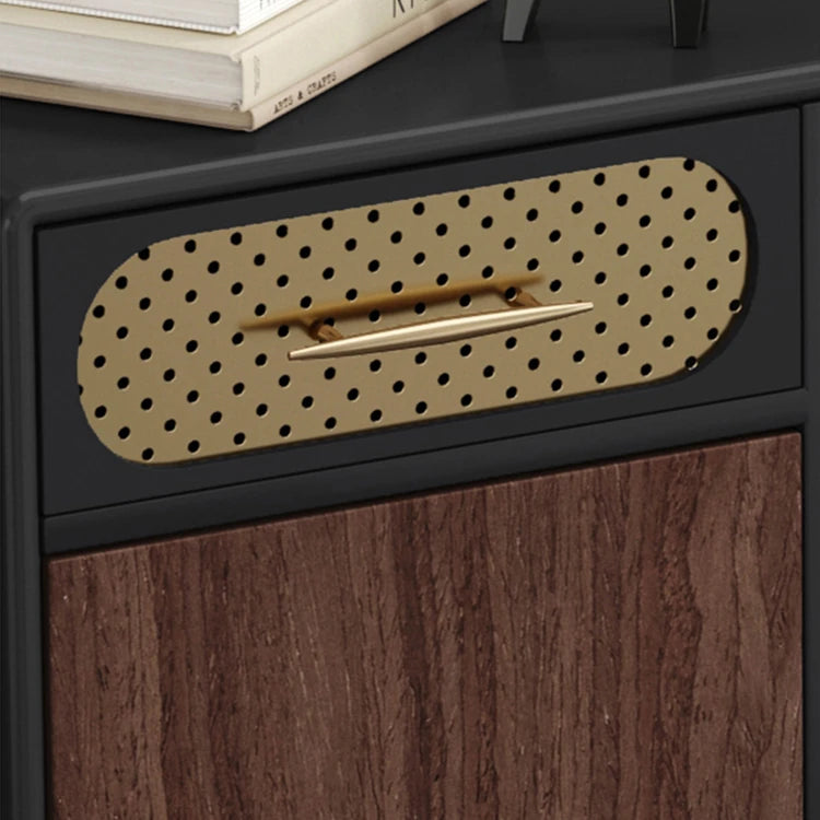 Sleek Multi-layer Board Cabinet with Stainless Glass - Modern Chic Storage Solution fmsjj-4201