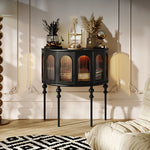 Elegant Beech Wood & Glass Cabinet for Stylish Home Decor fmsjj-4206