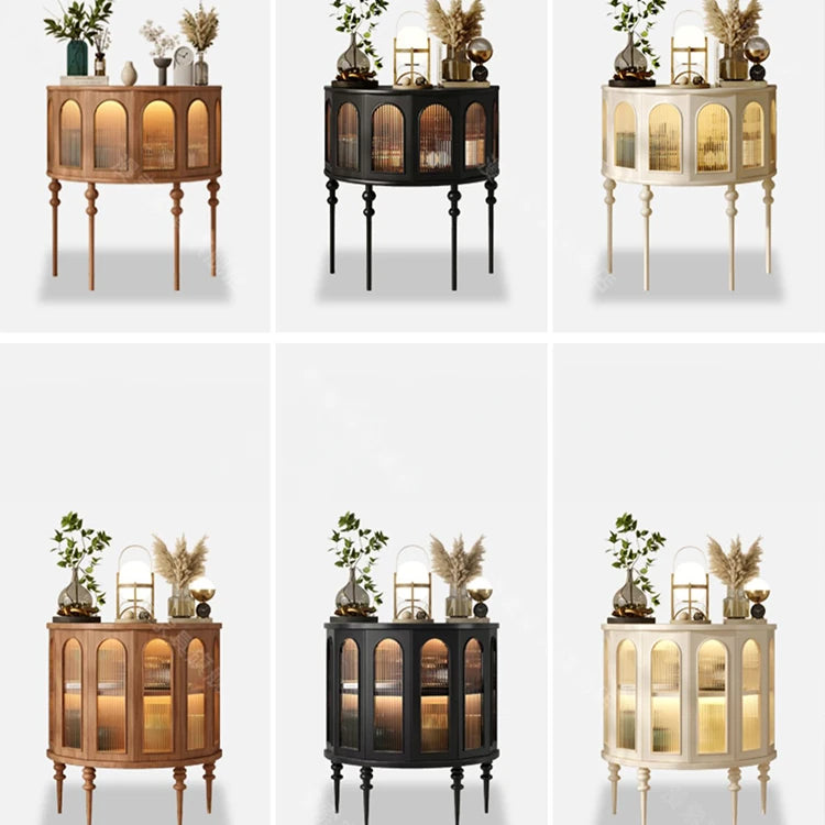 Elegant Beech Wood & Glass Cabinet for Stylish Home Decor fmsjj-4206