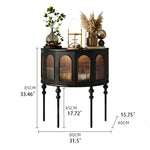 Elegant Beech Wood & Glass Cabinet for Stylish Home Decor fmsjj-4206